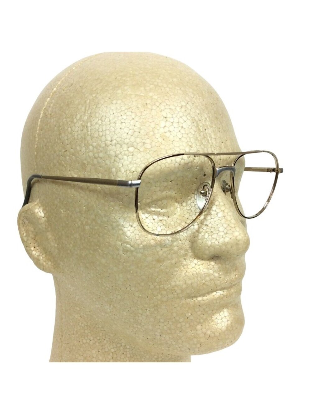Wilshire Designs 1419 Mens Gold Metal Aviator Eyeglass Frames 55 18 145